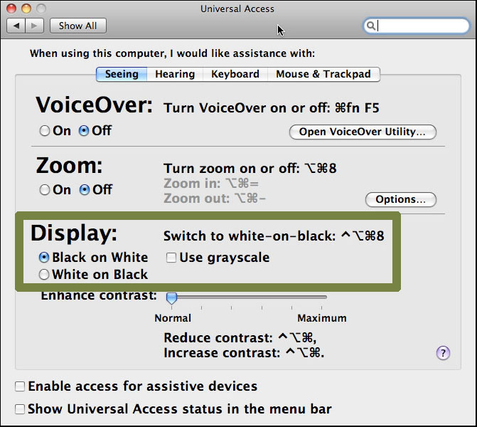 Change Colours (OSX)